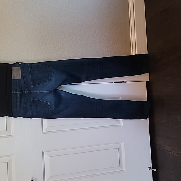 True Religion Dark Wash Jeans(Hemmed) - Picture 2 of 3